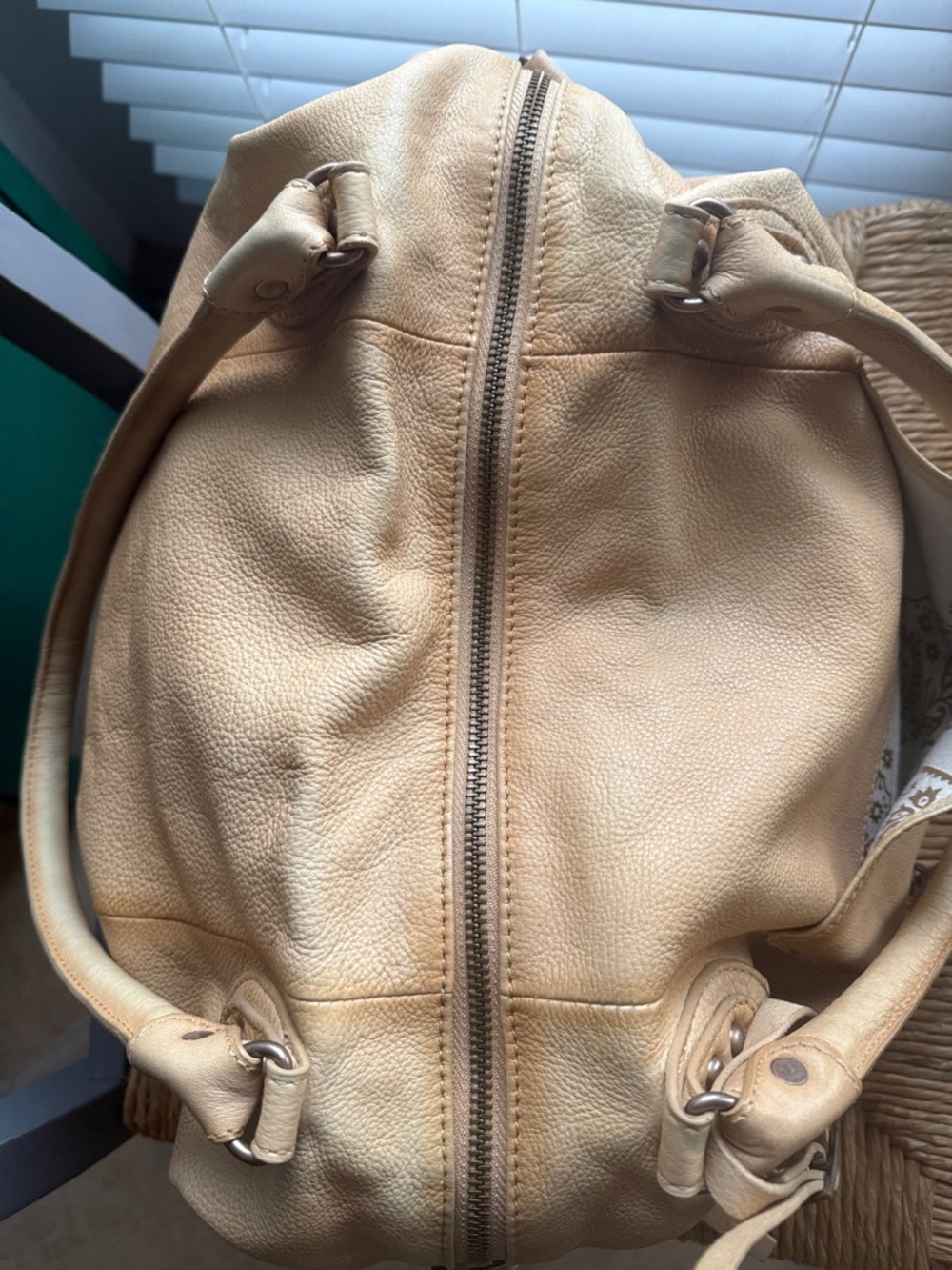 We The Free Emerson tote Italian straw Leather Hobo with Braided Accents - Picture 8 of 16